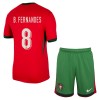 Virallinen Fanipaita Portugali B. Fernandes 8 Kotipelipaita Euro 2024 - Lasten